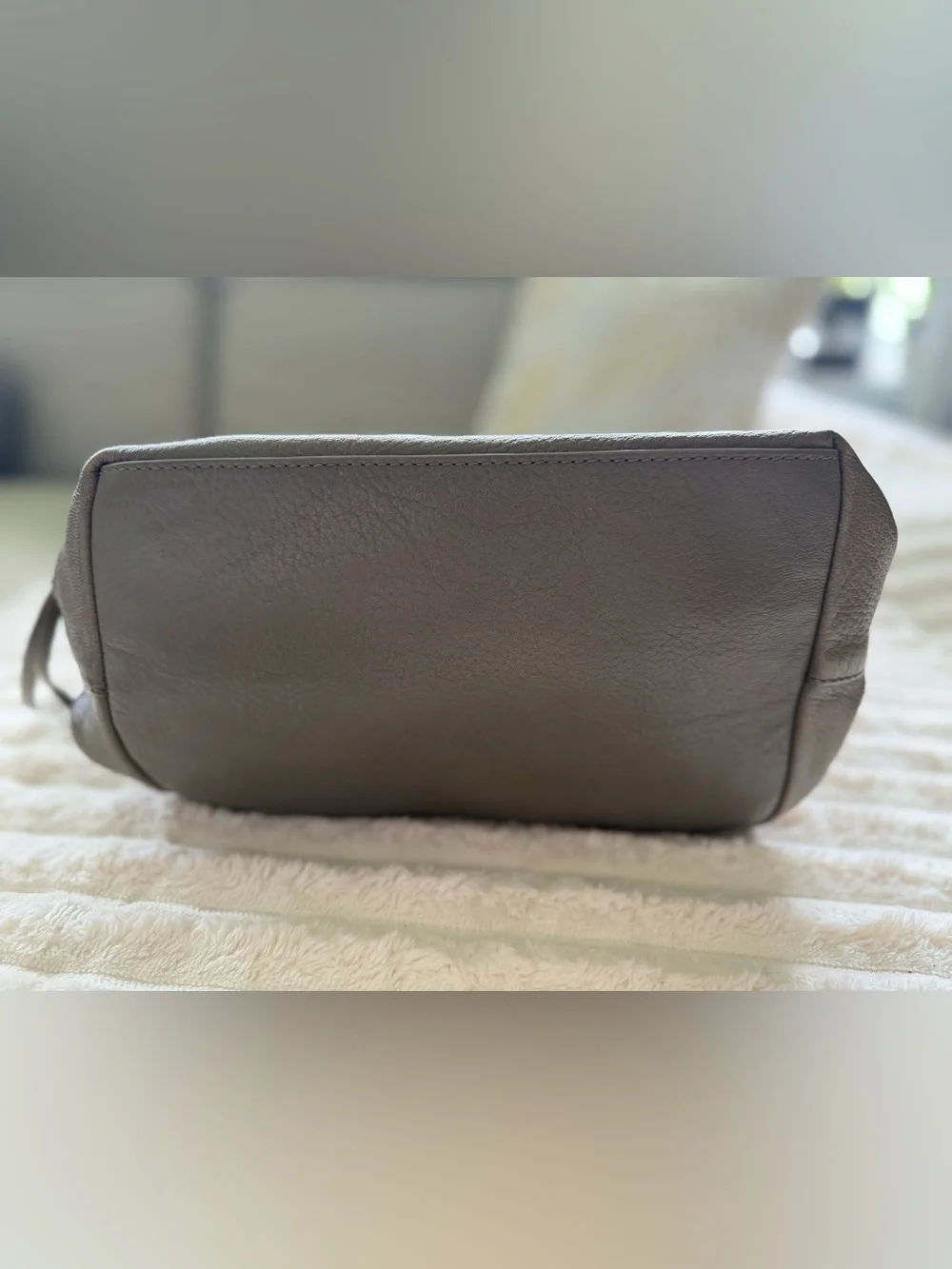 Tory Burch Pebbled Leather Backpack - Taupe Gray